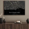 Quadro Horizontes da Sua Cidade Personalizado- A3 Horizontal