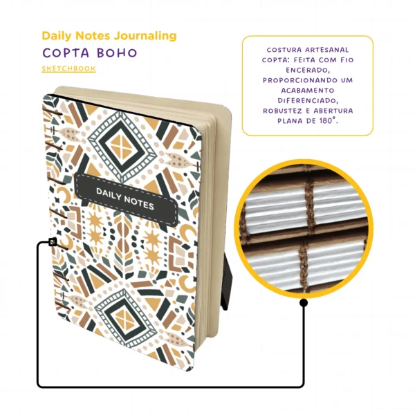 Sketchbook Copta Etno Daily Notes - Caderno Achala
