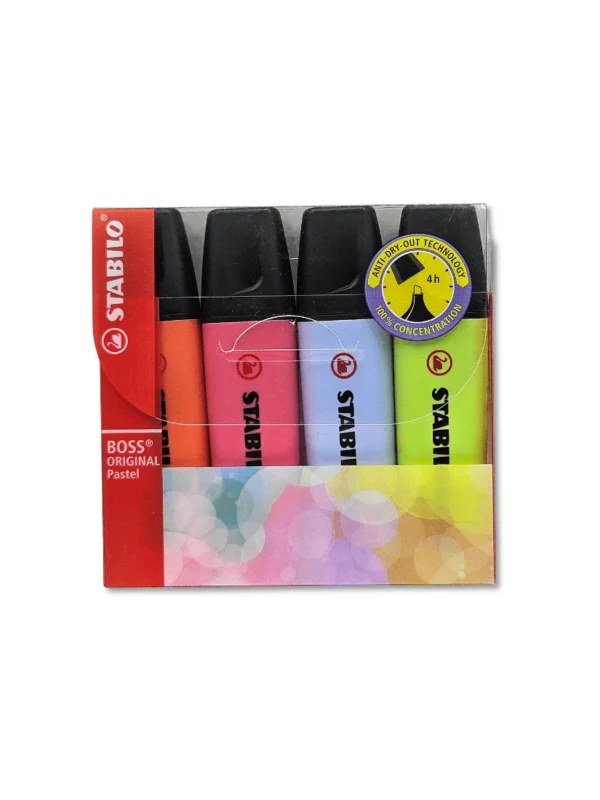 Stabilo Boss Pastel 4 Cores