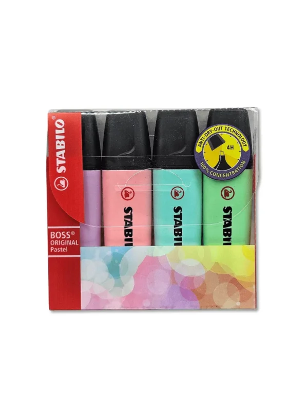 Stabilo Boss Pastel 4 Cores