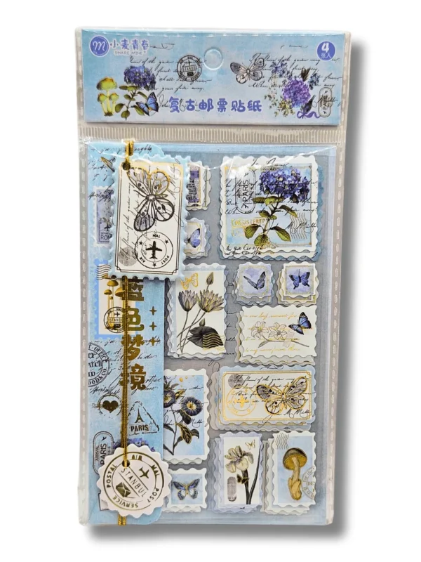 Kit Stickers Retro Stamps