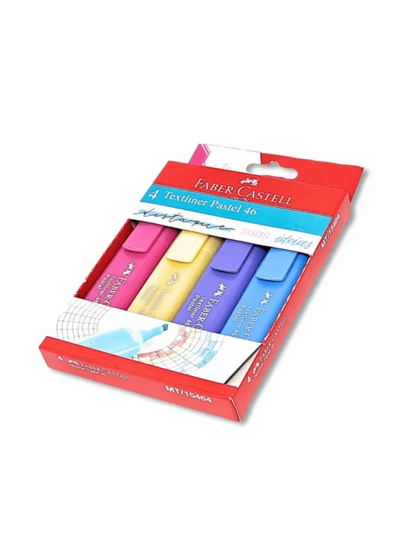 Textliner Faber Castell 4 cores - Marcadores de Texto