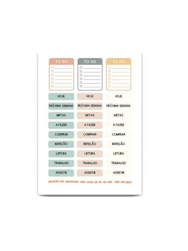 Achala Kit Adesivos para Planner - Toques de Serenidade