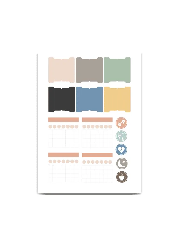 Achala Kit Adesivos para Planner - Toques de Serenidade