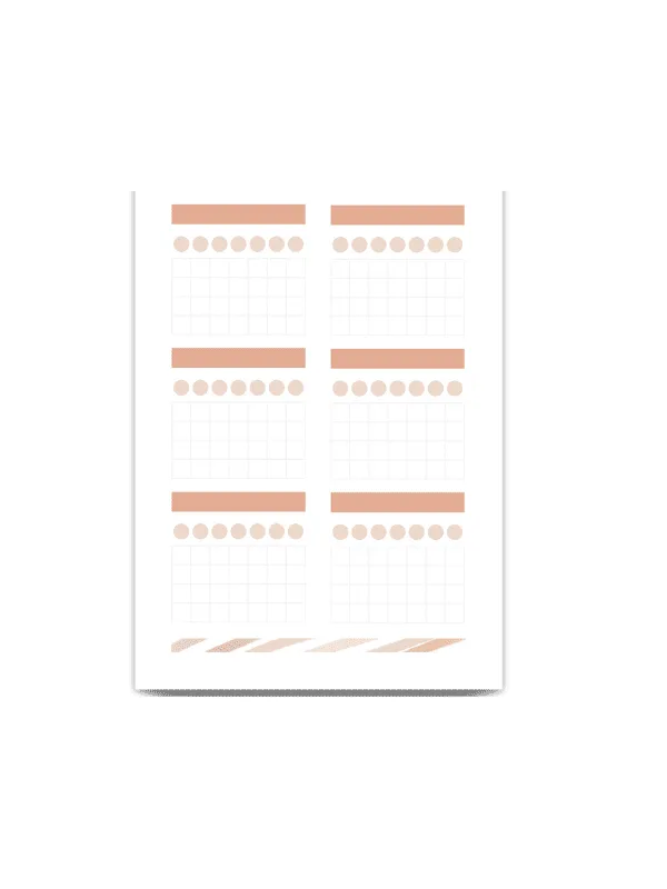 Achala Kit Adesivos para Planner - Toques de Serenidade
