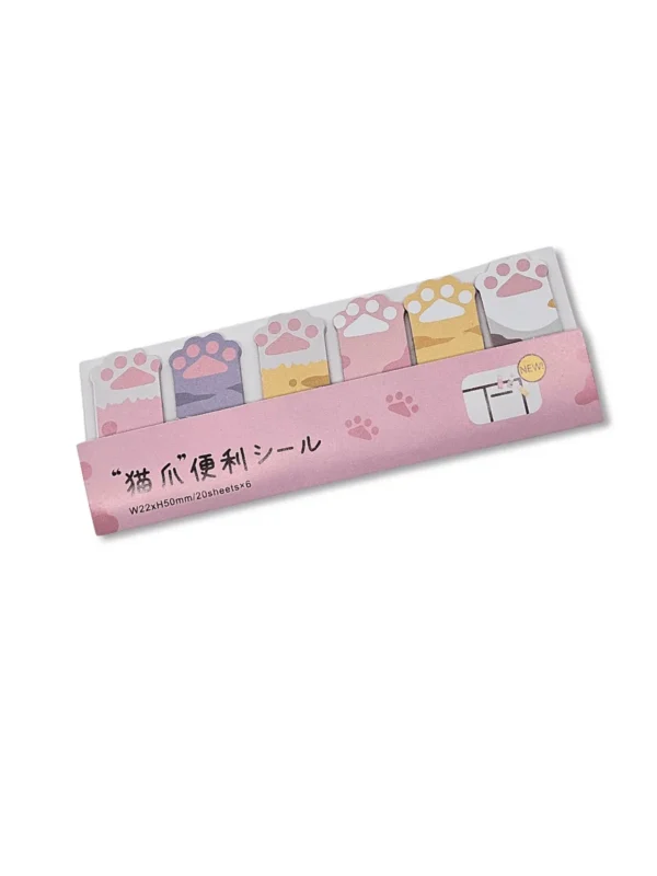 Marcador Patinha de Gatos Kawaii Retangular - 13 x 5,5