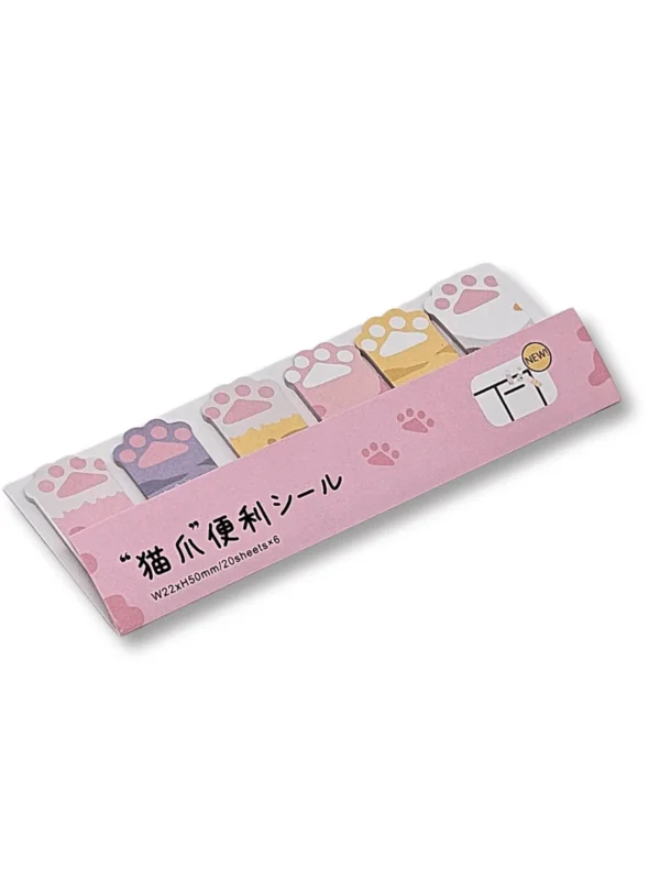 Marcador Patinha de Gatos Kawaii Retangular - 13 x 5,5