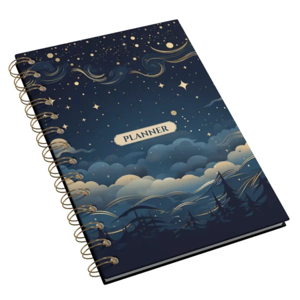 Planner 2025 Anual Datado Journey Noite Celestial - Paper 90g