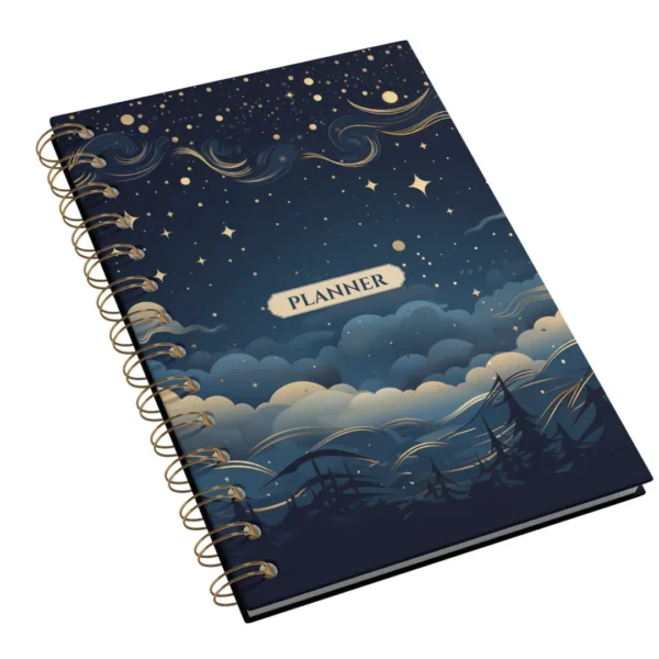 Planner 2025 Anual Datado Journey Noite Celestial - Paper 90g